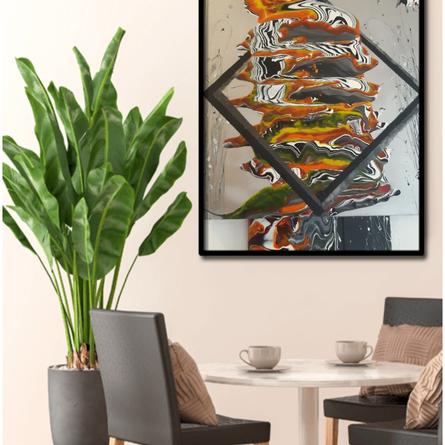 Witziges Design / Bild auf Holz 