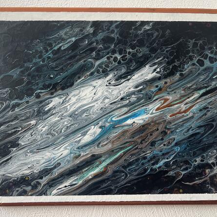 Elegantes Acryl-Pouringbild 